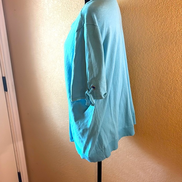 CJ Banks Blue Cardigan – Women’s Size 1X - Picture 5 of 6